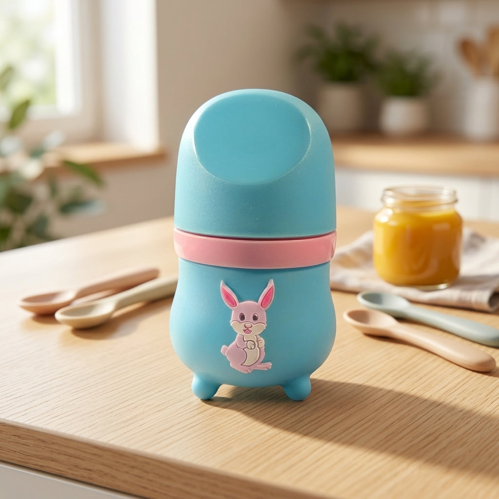 Rio BPA-Free Glass Baby Bottle with Rabbit Sleeve – 80ml