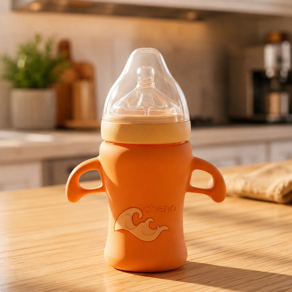 Aneno Anti-Colic Glass Feeder 240ml | BPA Free