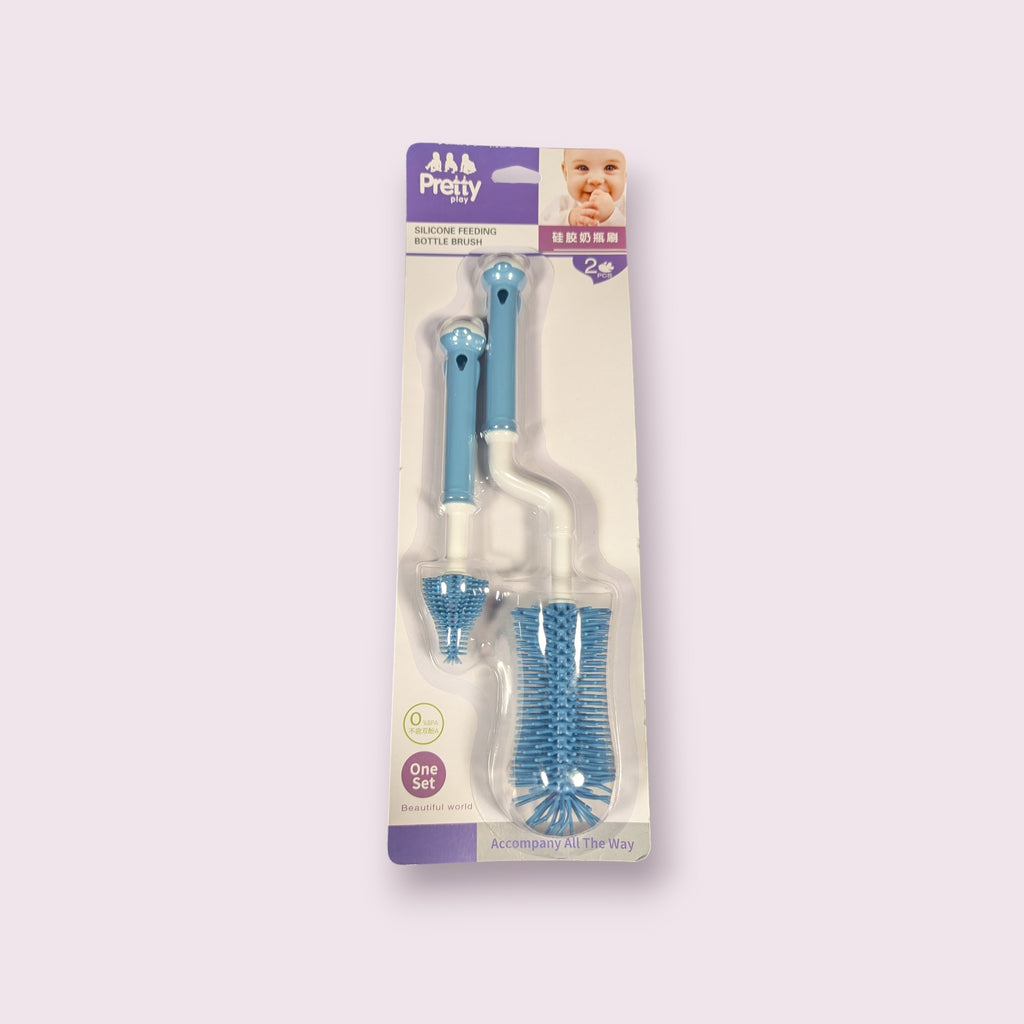 Baby Bottle Cleaning Brush Set (2in1 Silicone Bottle & Nipple Brush)