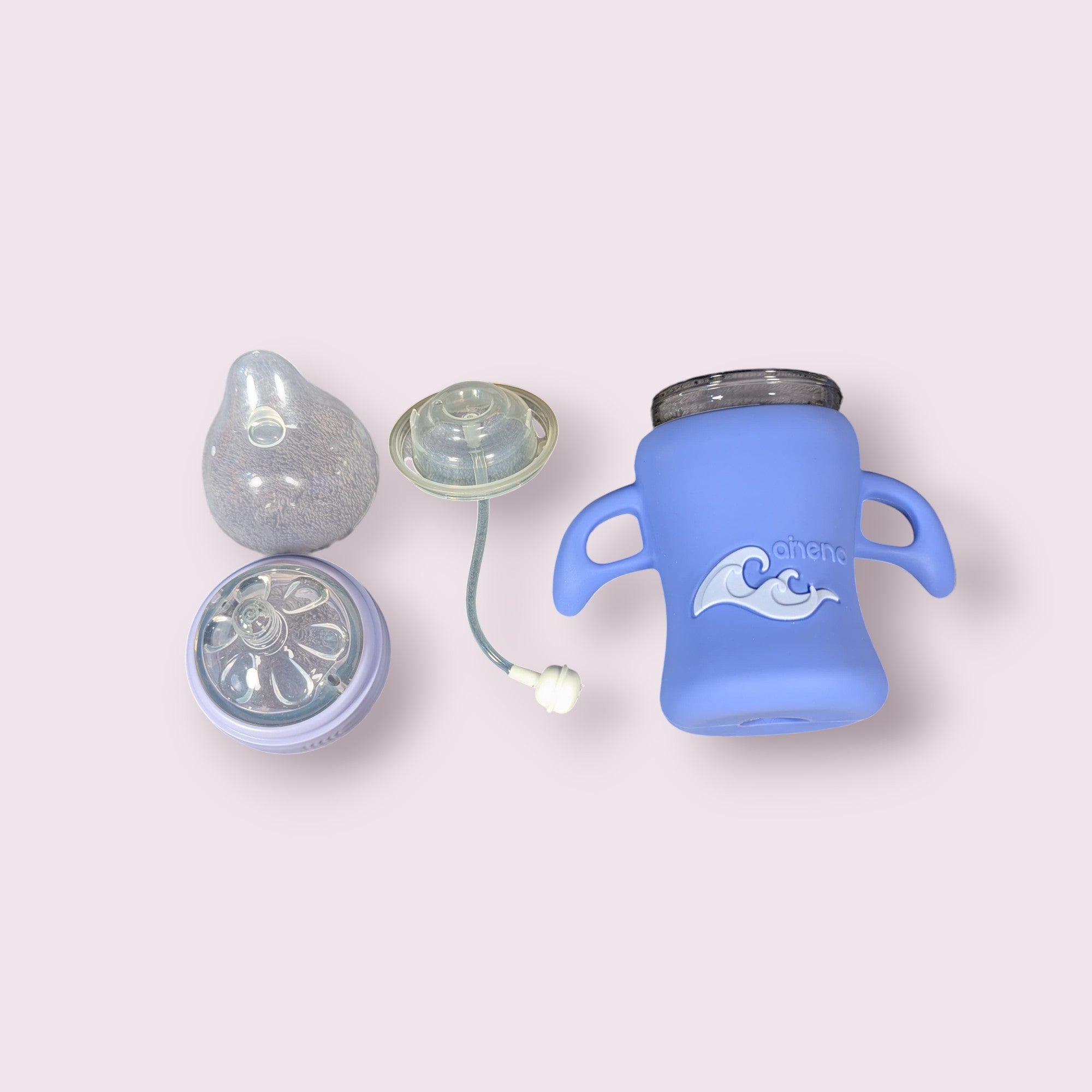 Aneno Baby Premium Glass Feeder – 240ml, Anti-Colic & Break-Proof Design