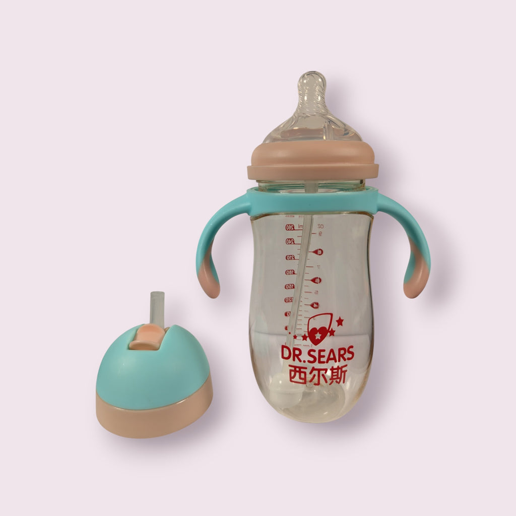 Dr. Sears’ Wide Caliber PPSU Feeding Bottle – 260ml (2-in-1 Dual Function)