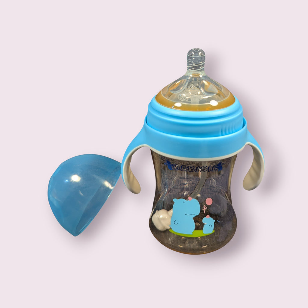 Babisil Extra Wide-Neck PPSU Feeding Bottle with Flexi-Straw – 300ml (10oz)