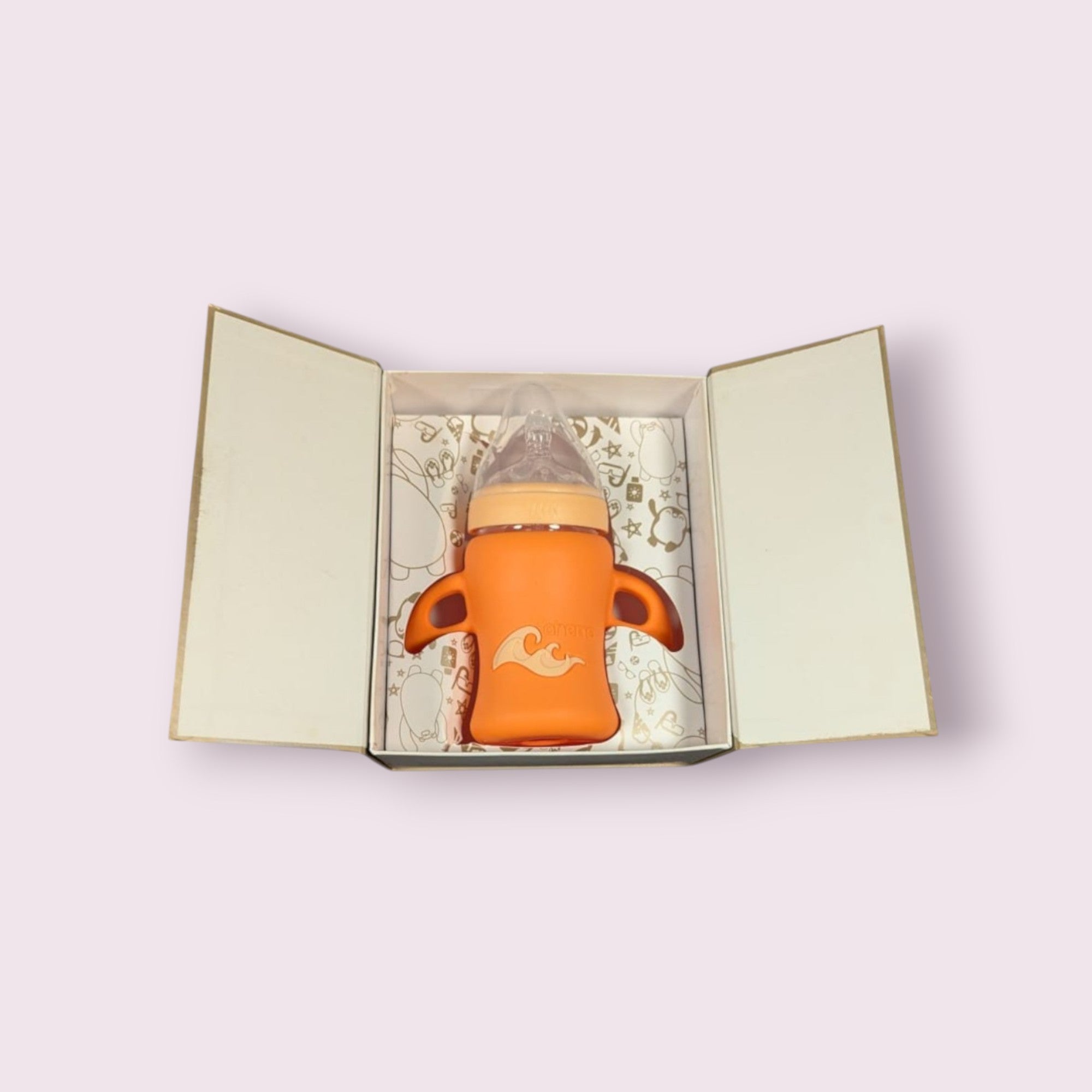 Aneno Baby Premium Glass Feeder – 240ml, Anti-Colic & Break-Proof Design