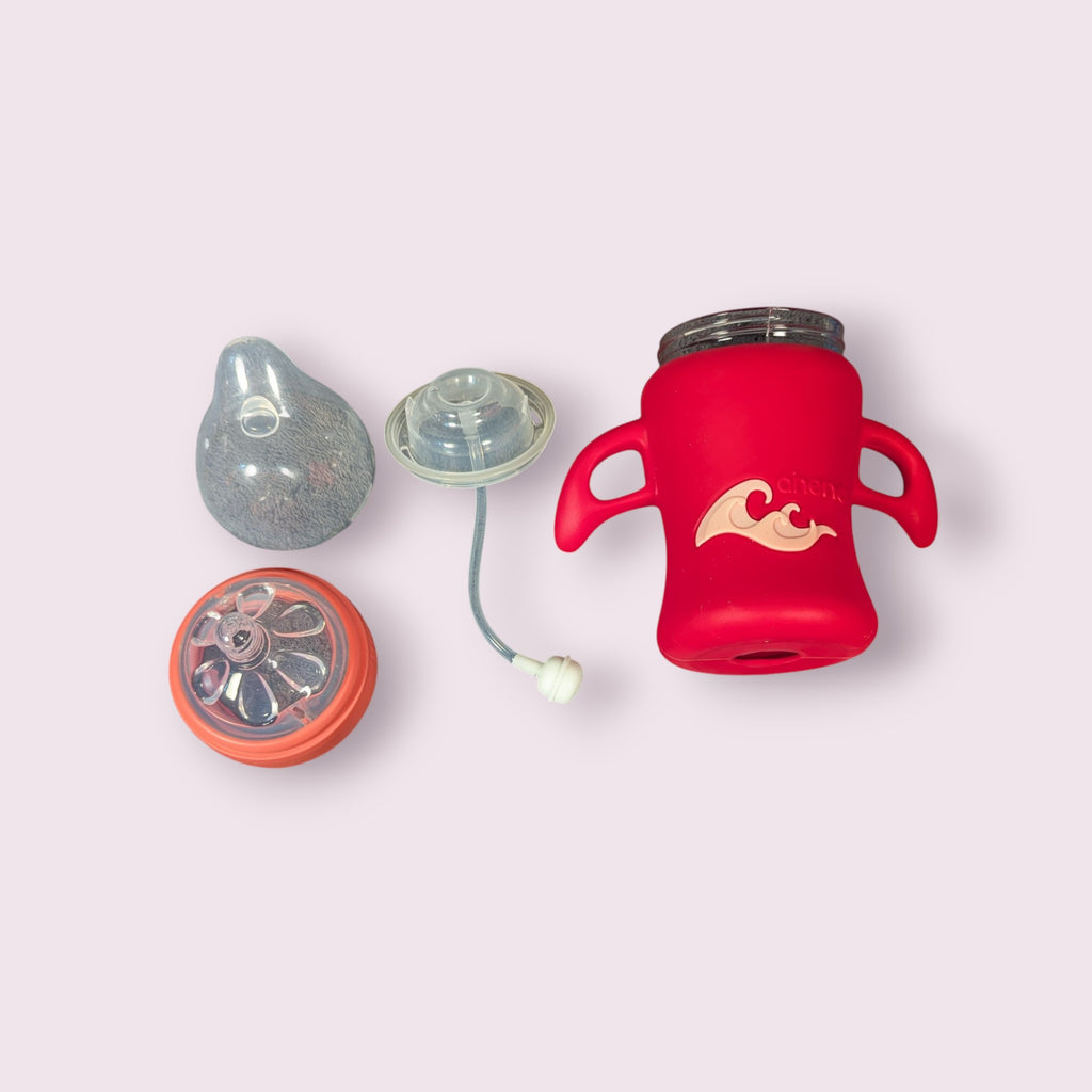 Aneno Baby Premium Glass Feeder – 240ml, Anti-Colic & Break-Proof Design