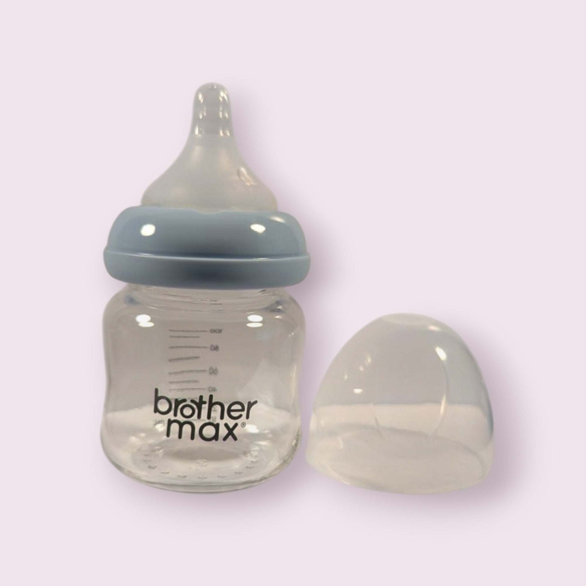 Brother Max New Born Glass Feeding Bottle – 100ml, BPA-Free & Colic-Friendly