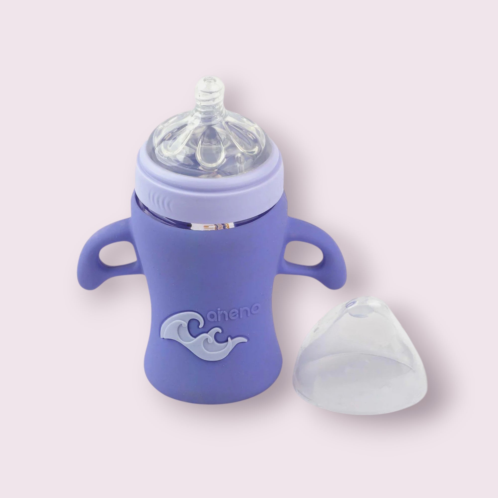 Aneno Baby Premium Glass Feeder – 240ml, Anti-Colic & Break-Proof Design
