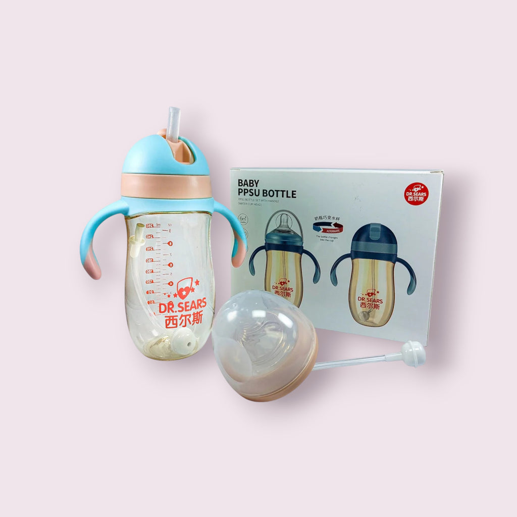 Dr. Sears’ Wide Caliber PPSU Feeding Bottle – 260ml (2-in-1 Dual Function)