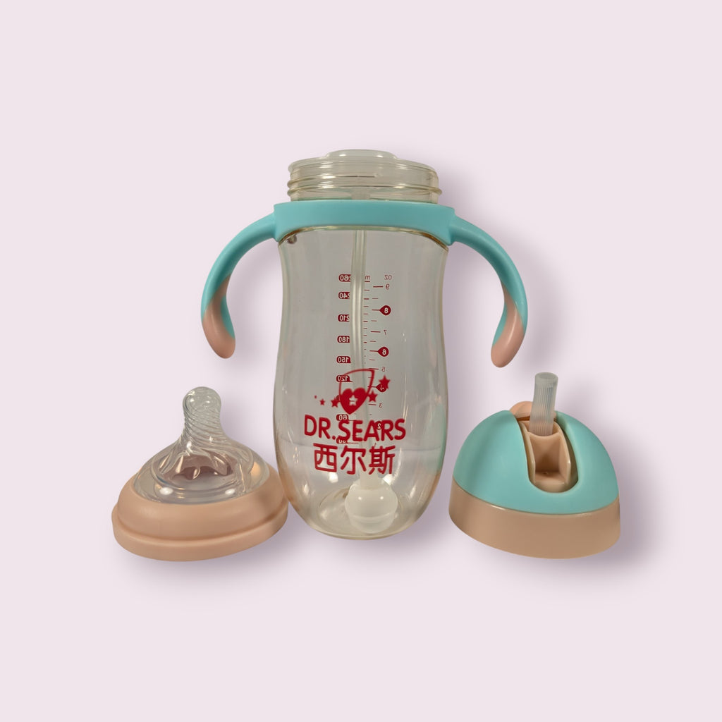 Dr. Sears’ Wide Caliber PPSU Feeding Bottle – 260ml (2-in-1 Dual Function)