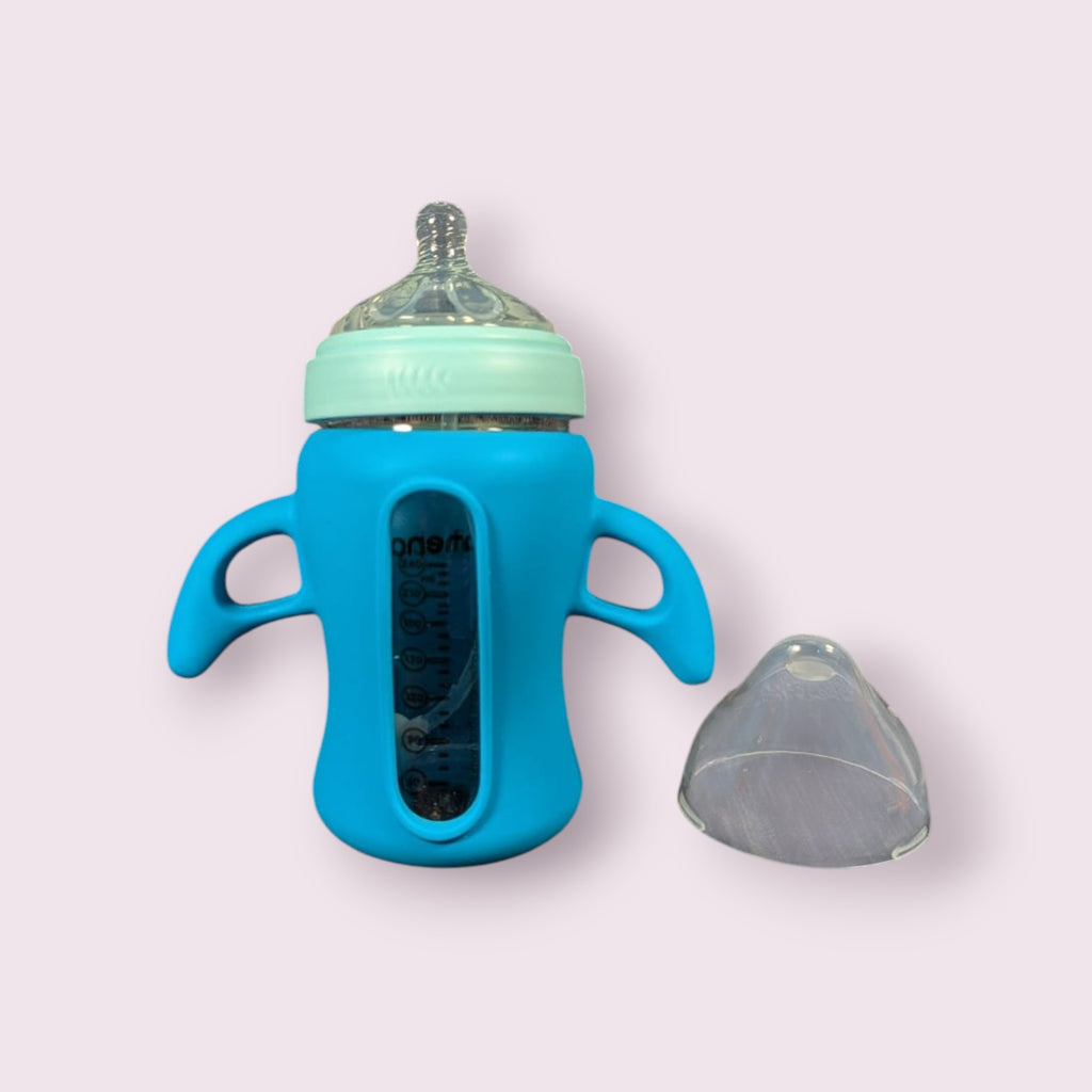 Aneno Baby Premium Glass Feeder – 240ml, Anti-Colic & Break-Proof Design