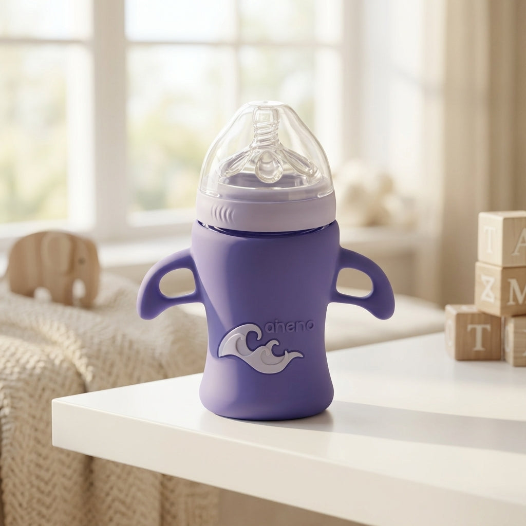 Aneno Anti-Colic Glass Feeder 240ml | BPA Free