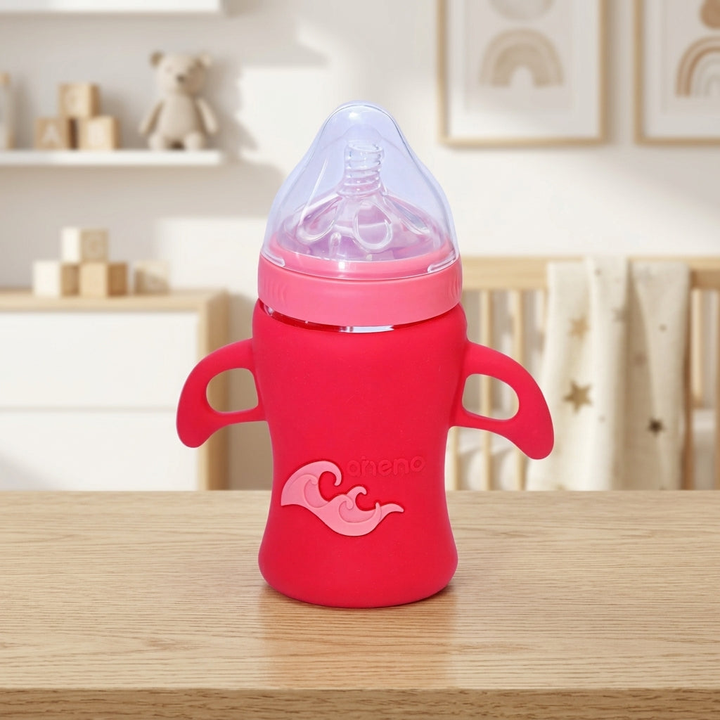 Aneno Anti-Colic Glass Feeder 240ml | BPA Free
