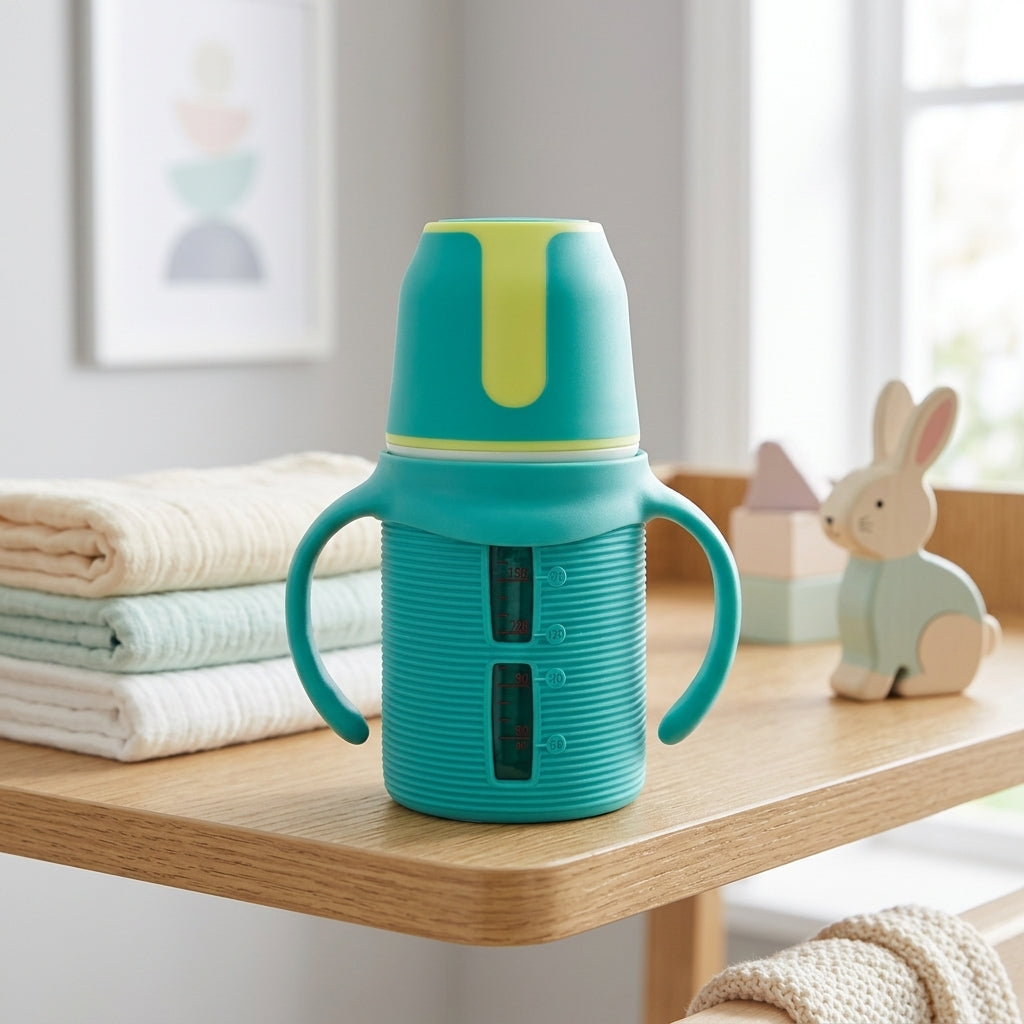 Blue Star Wide Neck Glass Feeding Bottle 160ml